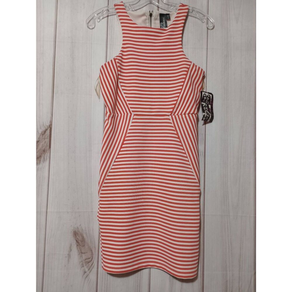 Trixxi Dress Ladies 3 Coral White Cut Out Back‎